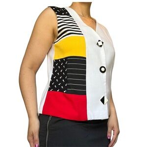 Colorful Patchwork Sleeveless Top